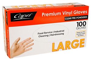 Gloves-Vinyl-Large-Powdered-(100)-Capri-(800367)