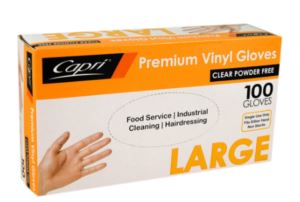 Gloves-Vinyl-Large-Powdered-(100)-Capri-(800367)