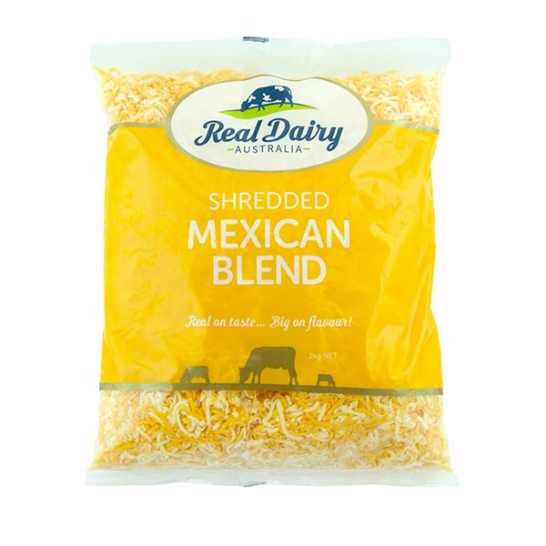 Cheese Fine Shredded Mexican Blend 2Kg Real Dairy (GF) (H)