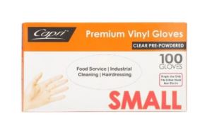 Gloves-Vinyl-Small-Powdered-(100)-Capri-(800365)