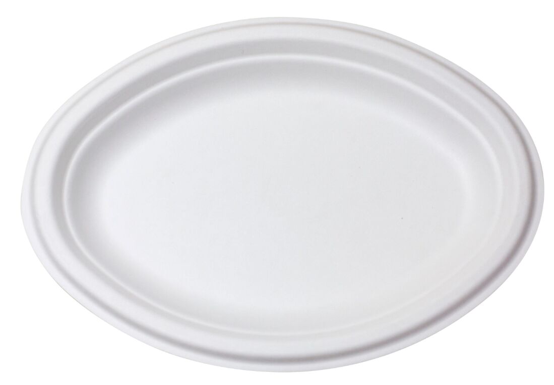 Plates, Natural Fibre Oval 260 x 192mm (25) Enirochoice
