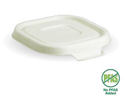 Lids to Suit 280ml-630ml White Plant Fibre Takeaway (50) BioPak