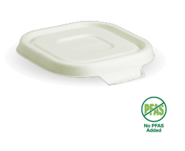 BioPak Takeaway Lid White Plant Fibre