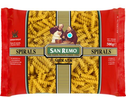 Pasta, Spirals #16 2x5Kg San Remo (VG) (H)