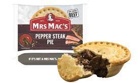 Pies, Pepper Steak 12x175gm Mrs Mac’s (H)