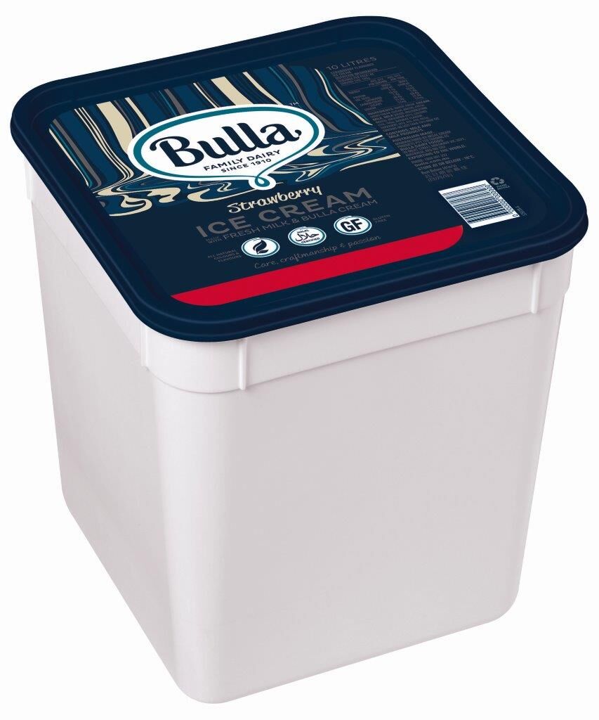 Ice Cream, Strawberry 10Lt Bulla
