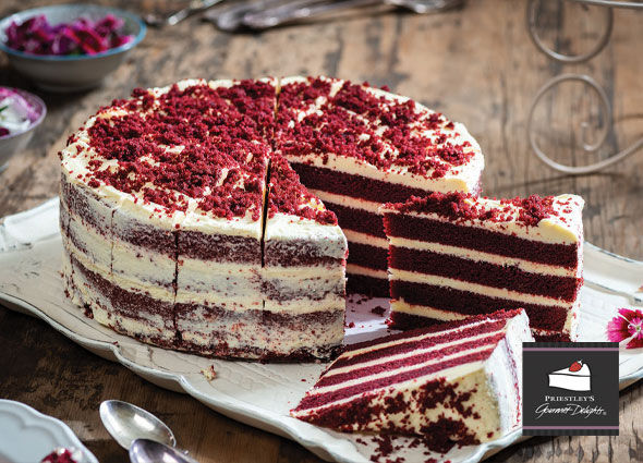 Gateau, 1-862 Red Velvet Cake (16 portions) Priestley’s (H)