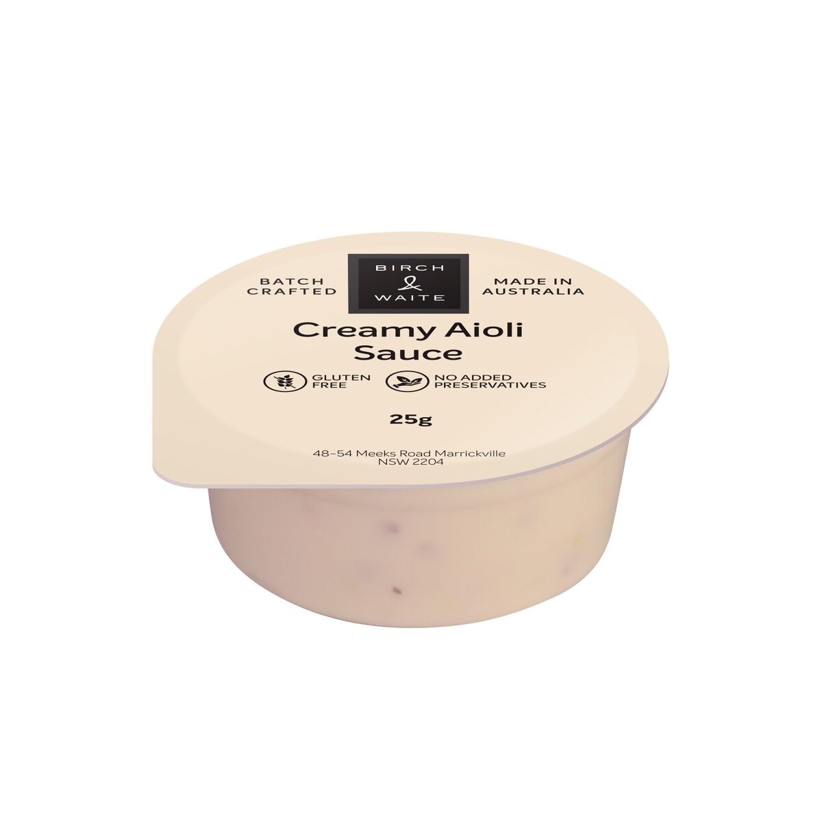 Sauce, Creamy Aioli 120x25gm Birch & Waite (GF) (H)