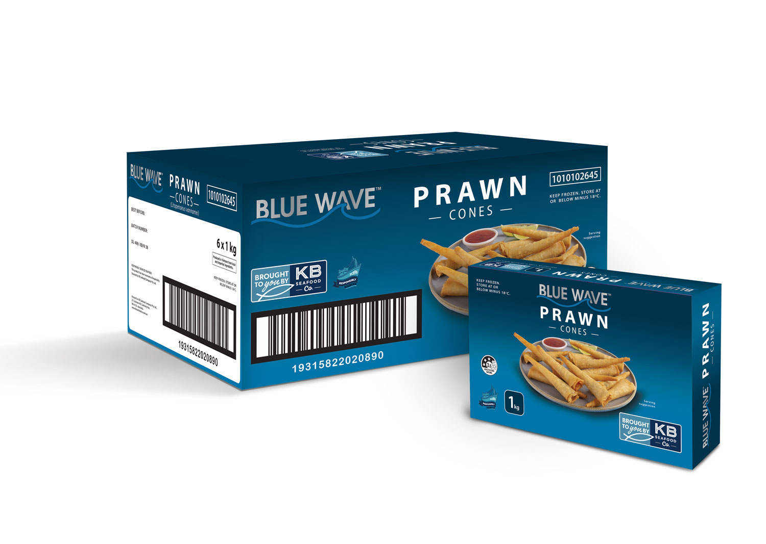 Blue Wave Prawn Cones