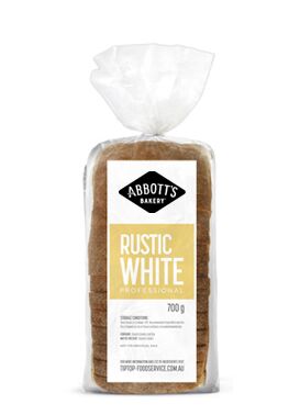 Bread, Abbotts Rustic White 700gm (9037) (VG) (H)
