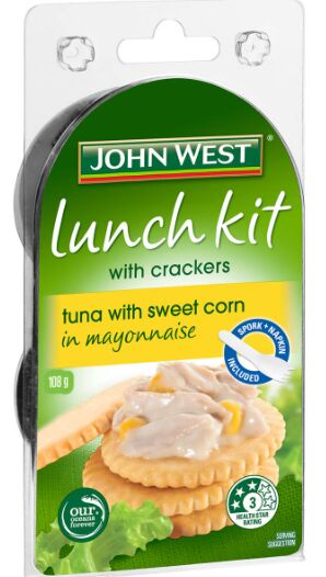 Tuna, Lunch Kit Mayo and Corn 8x108gm CTN John West