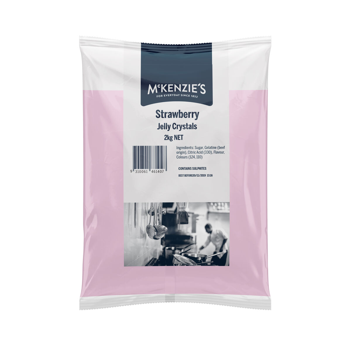 Jelly Powder Strawberry 2Kg McKenzies (GF)
