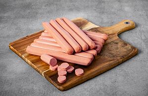 Hot**Dog 8″ Halal Skinless 1kg Puopolo (GF)