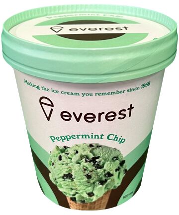 Ice Cream, Peppermint Chip 6x500ml Everest (GF) (H)