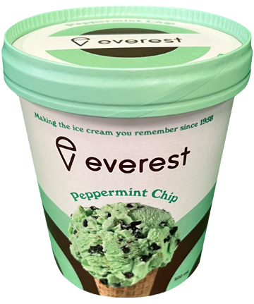 Ice Cream, Peppermint Chip 6x500ml Everest (GF) (H)