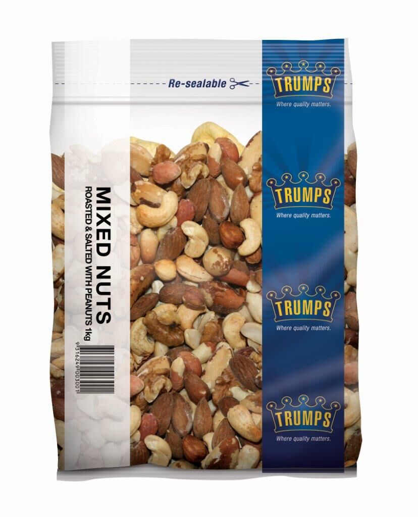 Mixed Nuts with Peanuts, Roasted and Salted 1Kg Trumps