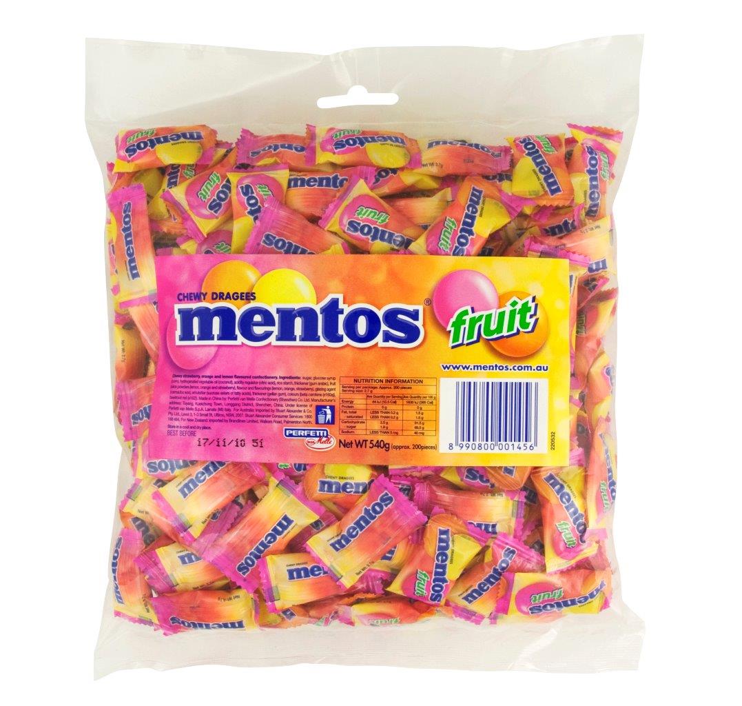 Mentos Pillow Pack Fruit