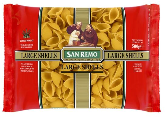 Pasta**Large Shells #29 12x500g San Remo