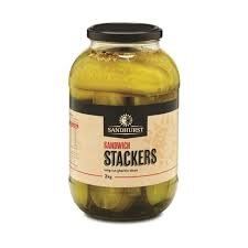 Gherkins, Sliced Sandwich Stackers 2kg Sandhurst (VG) (GF)