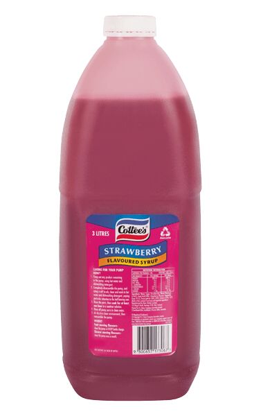 Milk Flavour, Strawberry Topping 3Lt Cottees