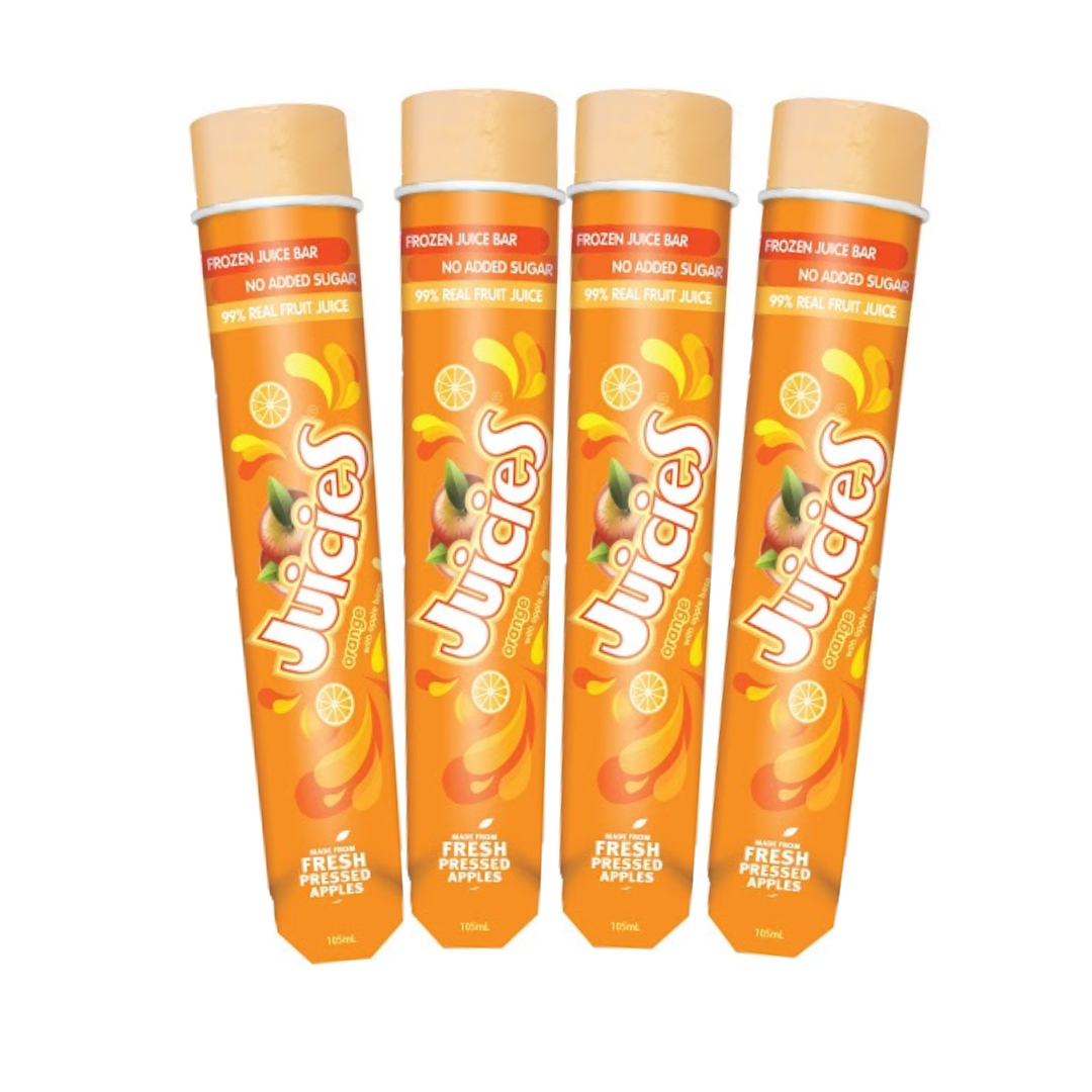 Juicies Frozen Juice Tubes Orange