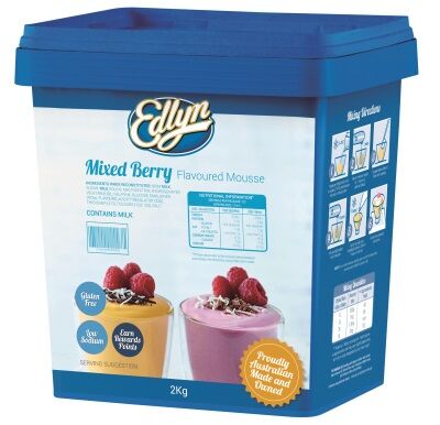 Mousse, Powder, Mixed Berry 2kg Edlyn (GF) (H)