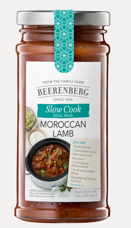 Beerenberg Slow Cook Meal Base Moroccan Lamb