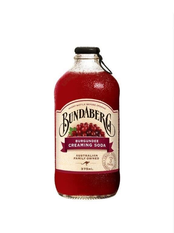 Drink, Burgundee Creaming Soda 12x375ml Bundaberg