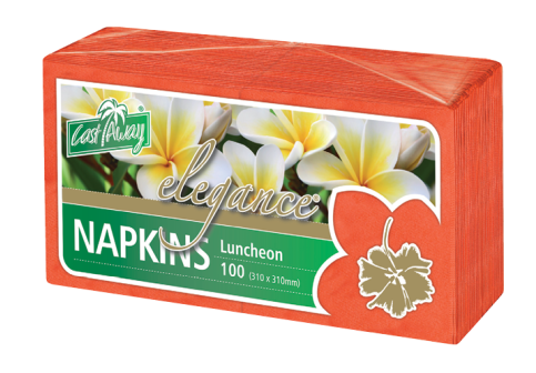 Cast Away Napkins Elegance Luncheon Red