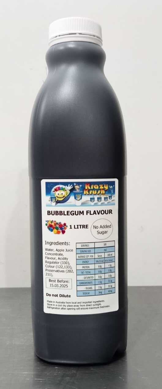 Granita, Bubblegum Flavour 1L Krazy Krush