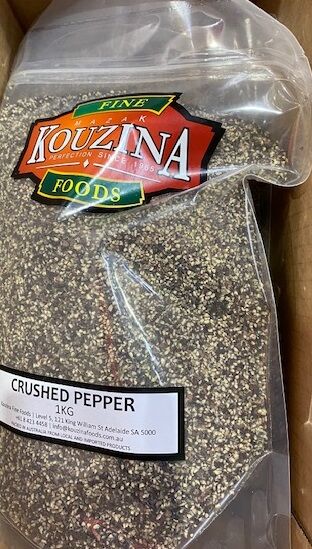 Pepper, Crushed Black 1kg Kouzina (VG) (GF) (H)