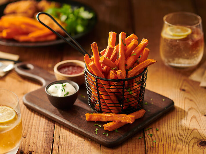 Chips, Sweet Potato 10mm 6×1.5Kg Edgell (VG)
