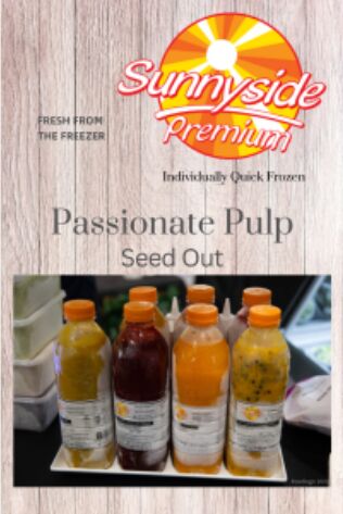 Passionfuit Pulp Seedless 1Kg IQF Simped (GF) (H) (VG)