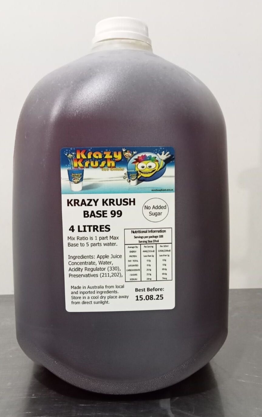 Granita, Krush Base 99 Flavour 4L INNER Krazy Krush