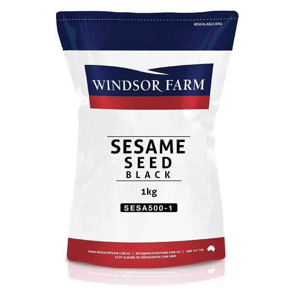 Sesame Seeds Black 1Kg Windsor Farm