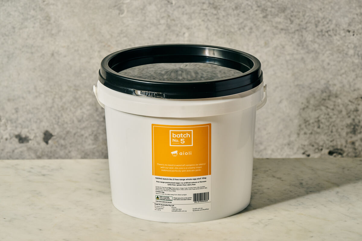 Mayonnaise, Aioli 10kg Batch No.5 (GF) (H)
