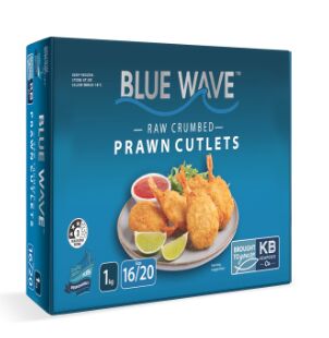 Prawn Cutlet, Crumbed 16/20 1kg Blue Wave (I)