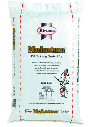 Rice, Mahatma Long Grain 25Kg (VG) (GF) (H)