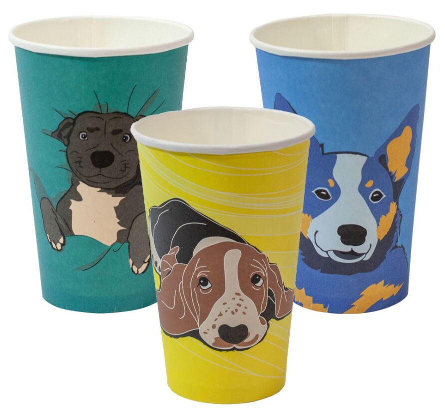 Cups** Coffee Hot Cup Dog Series 16oz (150) Envirochoice