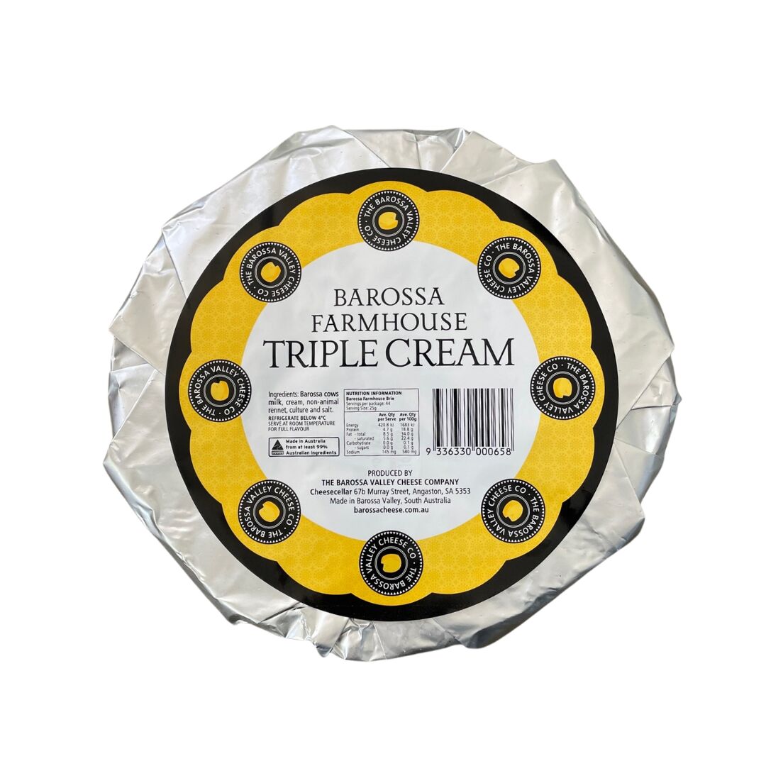 Cheese, Farmhouse Triple Cream RW (approx 1.1Kg) Barossa Valley Cheese Co (GF)
