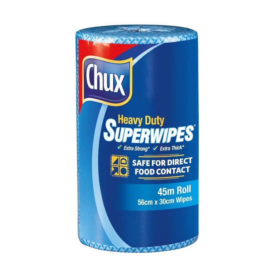 Cloth, Heavy Duty Blue Roll 45m x 30cm Chux