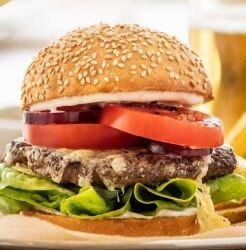 Hamburger, Homestyle Beef 66x120gm Angel Bay