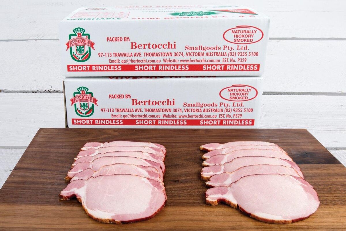 Bacon,Middle Short Cut Rindless 5Kg Bertocchi