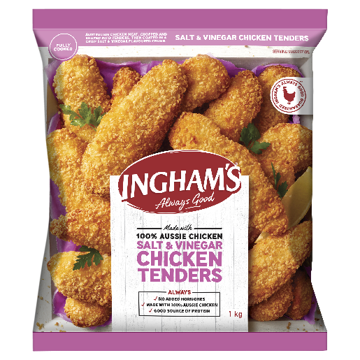 Chicken Tenders, Salt and Vinegar 1Kg Ingham