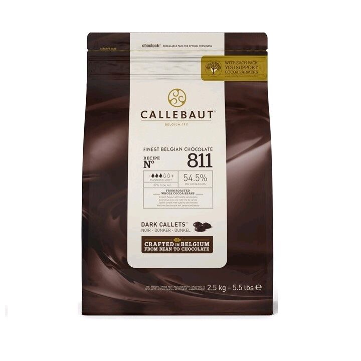 Chocolate, Finest Belgian Dark Callebaut Callets 54.5% 2.5kg