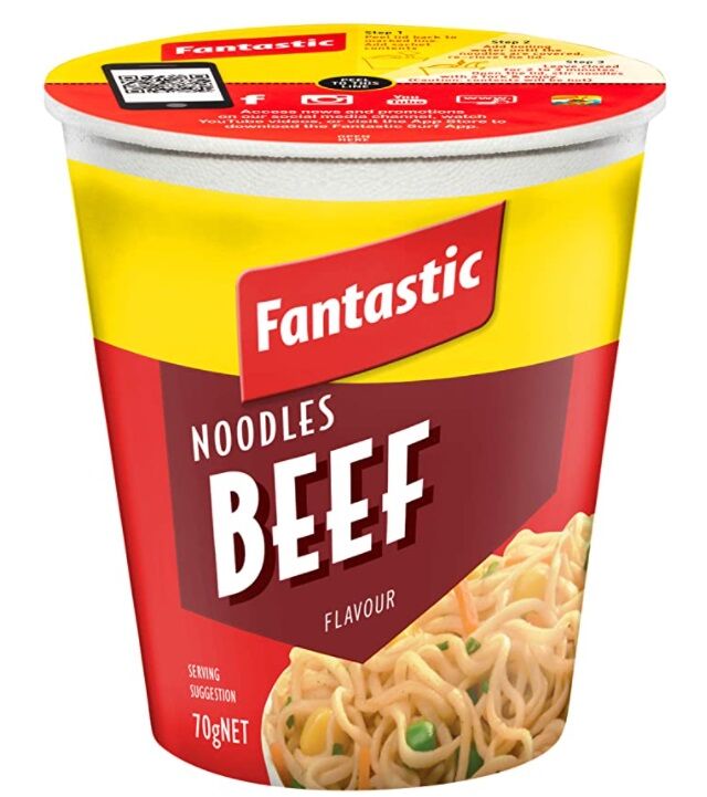 Noodles, Beef Cup 12x70gm Fantastic