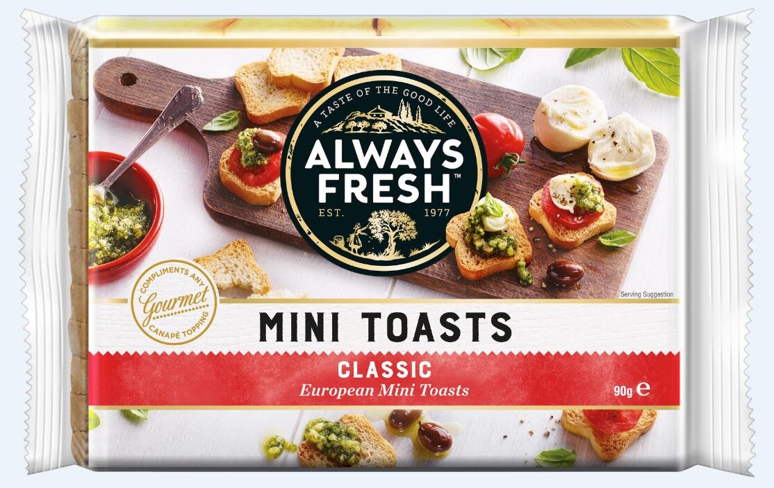 Mini Toasts**Classic 12x90gm Always Fresh