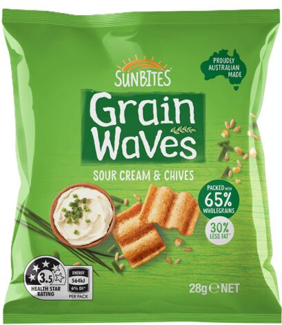 Grain Waves**Sour Cream & Chives 21x28gm Smiths