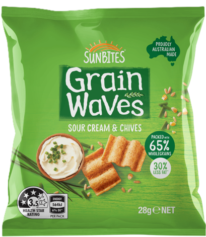 Grain Waves**Sour Cream & Chives 21x28gm Smiths