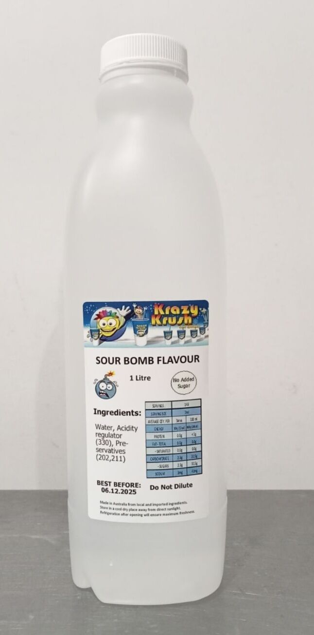 Granita, Sour Bomb Flavour 1L Krazy Krush